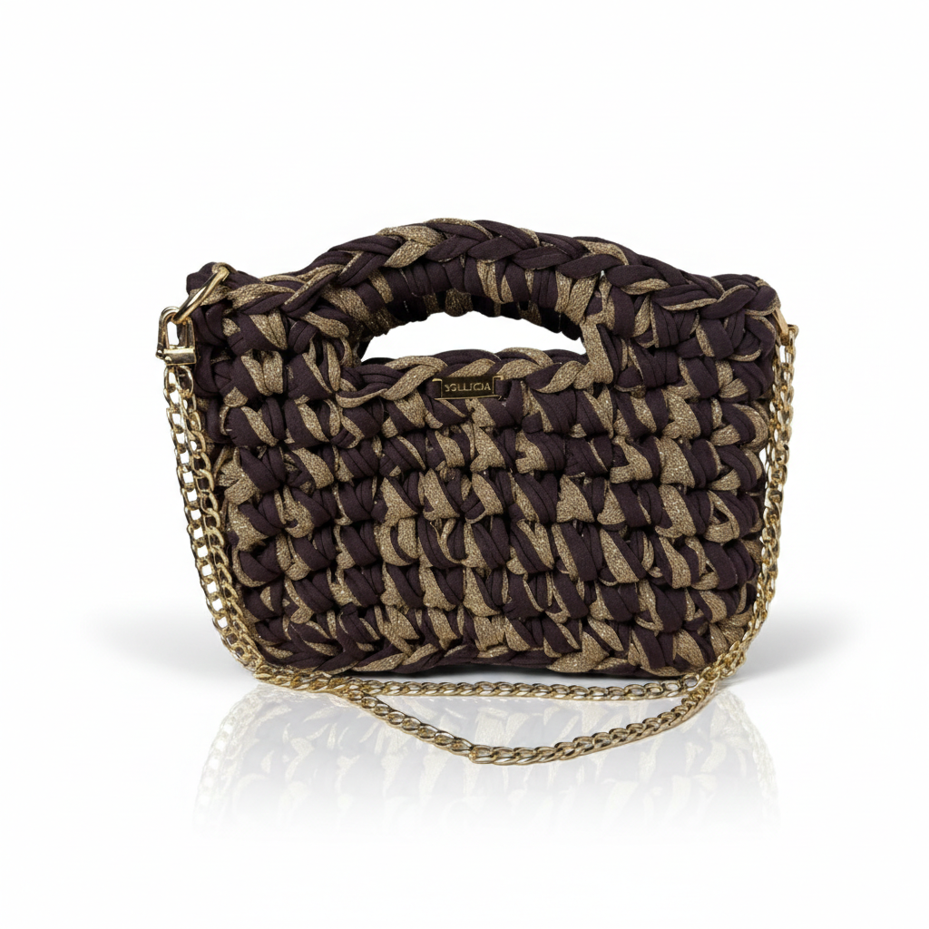 LUMA - Marron et beige pailleté