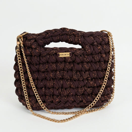 LUMA - Marron et fil pailleté marron