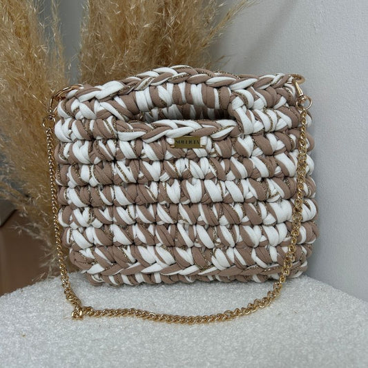 LUMA - Crème et beige avec fil doré